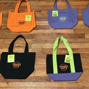 Trader Joe's HALLOWEEN Reusable Mini Tote Bag (Set of 4) NWT